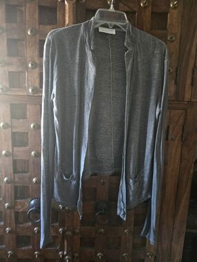 Zara Lightweight Gray Open-Front Women's Cardigan Sweater